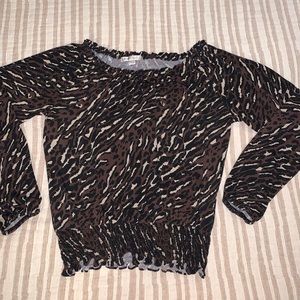 Fun colors & print! CleoCleo brand shirt w thick band elastic waist. Sz XS